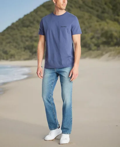 Vista 6 de Nautica - Camiseta de manga corta de color liso y cuello redondo