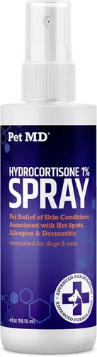 Vista 5 de Pet MD Salmon Omega Bites and Hydrocortisona Spray Bundle - Paquete de alivio de alergias y picazón para perros