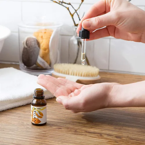 Vista 2 de Pre De Provence Aceite de argán marroquí para piel, cara, cabello y uñas (0.5 onzas), cítricos, 0.5 onzas líquidas (paquete de 6)