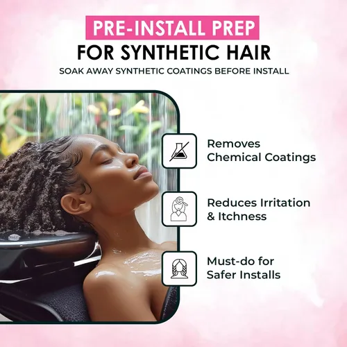 Vista 8 de Esha Braid N Slay - Polvo de desintoxicación – Limpiador del cuero cabelludo para trenzas, rastas y giros – Elimina la acumulación, el olor