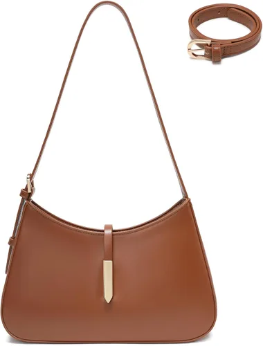 Vista 12 de Keyli - Bolso de hombro de moda para mujer, de cuero vegano, con correa ajustable, bolsos estilo hobo, con asa larga