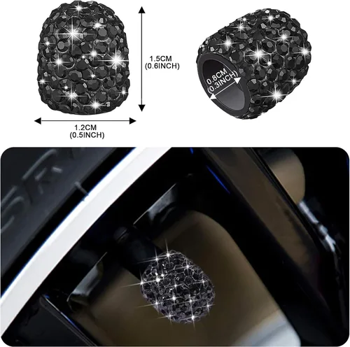 Vista 7 de Marco de matrícula con diamantes de imitación de color negro, 2 unidades, marco de matrícula de automóvil, marco de matrícula brillante, marco