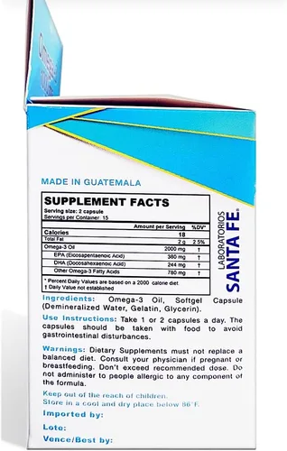 Vista 3 de Ballena Azul Suplementos Dietéticos, Multivitaminas, Omega 3, Mejora el Estado Nutricional (Omega-3)