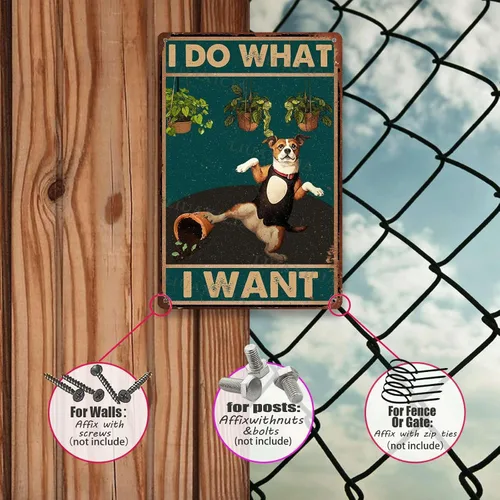 Vista 4 de Letrero de hojalata con texto en inglés "I Do What I Want For Kitchen Bar Garage Decor 8.00"x12.00