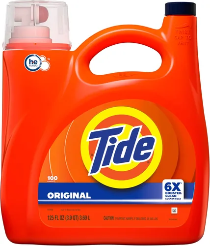Vista 14 de Tide Detergente líquido para ropa, original, 100 cargas, 146 onzas líquidas, compatible con alta eficiencia