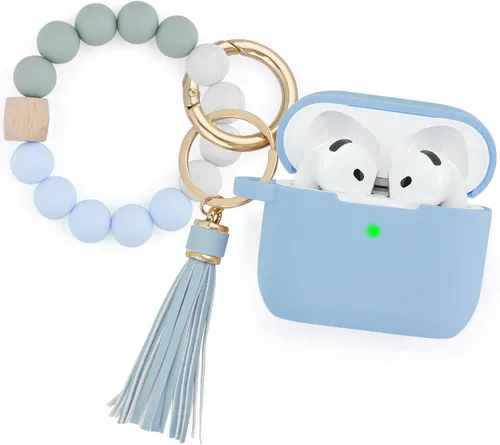 Vista 19 de Filoto Funda para AirPods Pro 3 (2025), funda protectora de silicona suave compatible con Apple AirPods Pro de 3ª generación con pulsera de cuentas
