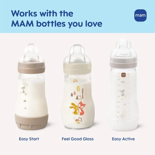 Vista 3 de MAM Dispensador de fórmula para bebés, contenedor de fórmula de leche de viaje a prueba de derrames, con 3 compartimentos de 1.4 onzas cada uno