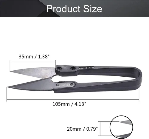 Vista 2 de Utoolmart Tijeras de corte de costura de 4.134 in para bordar, hilo de pescar, cortador de cuentas azul, 1 unids