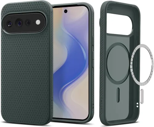 Vista 15 de Spigen Funda para Pixel 10/10 Pro, Liquid Air MagFit (2025) [diseñada para Pixelsnap, compatible con accesorios MagSafe] - Verde abismo Compatible