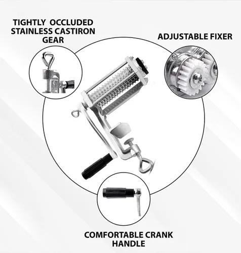 Vista 2 de Cuber ablandador de carne resistente, herramienta para aplanar bistec, accesorio de molinillo comercial, ablandador rodante con abrazadera