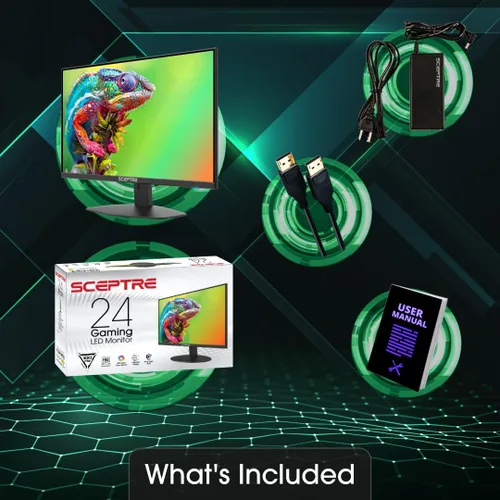 Vista 10 de Monitor LED ultradelgado HDMI, metálico, Sceptre E E248W-1920R 24 pulgadas