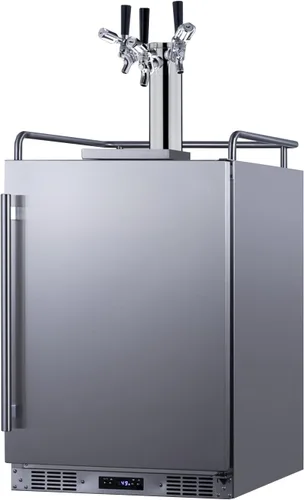 Vista 6 de Summit Appliance BC74OSCOMTRIPLE - Kegerator de cerveza comercial para exteriores integrado de 24 pulgadas de ancho, interior de 5.6 pies cúbicos