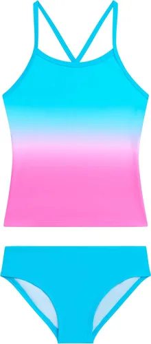 Vista 39 de Kanu Surf Niñas Melanie Beach Sport - Traje de baño tipo tankini de 2 piezas con UPF 50+ Alania Floral Aqua
