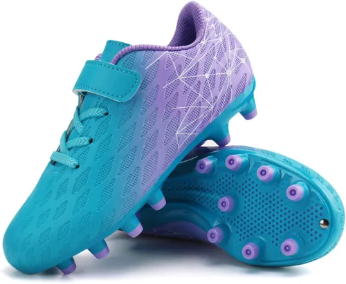 Vista 4 de Brooman - Tacos de fútbol para niños y niñas, zapatos deportivos con tacos para usar al aire libre