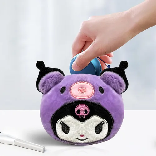 Vista 7 de monedero kawaii, Púrpura, dibujos animados