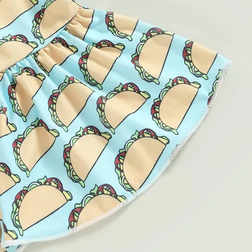 Vista 62 de fhutpw Conjunto de camiseta de manga corta con estampado de vaca y pantalones acampanados de dibujos animados para niñas