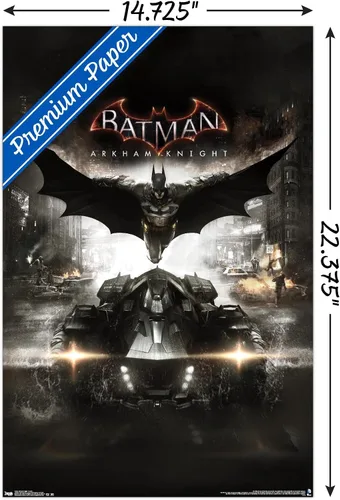Vista 3 de Trends International DC Comics VIdeo Game - Arkham Knight - Póster de pared de arte clave, 14.725 x 22.375 pulgadas, versión premium sin marco