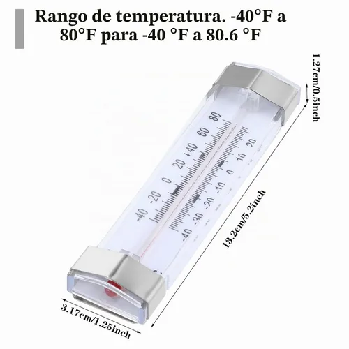 Vista 3 de Termómetro de cocina para congelador, termómetros para nevera, termómetros para congelador, termómetro para cocina, restaurante, decoración del hogar