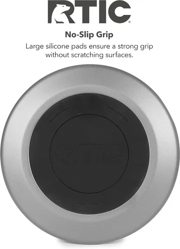 Vista 4 de RTIC Anywhere - Juego de dos platos de acero inoxidable, apilables, duraderos, aptos para lavavajillas, grafito