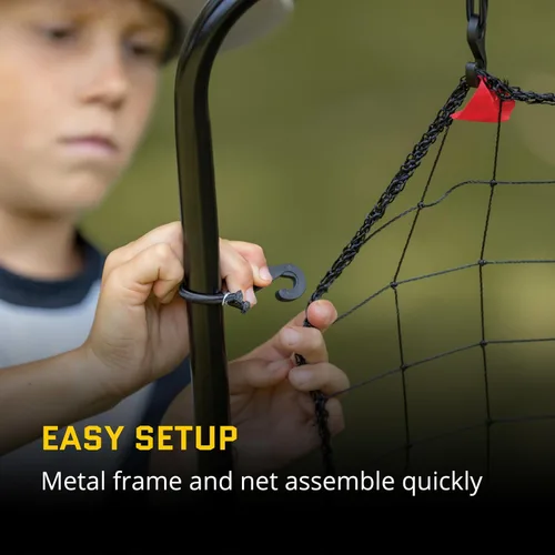 Vista 10 de SKLZ PitchBack Baseball and Softball Pitching Net and Rebounder, Black/Red, 2' 9" x 4' 8