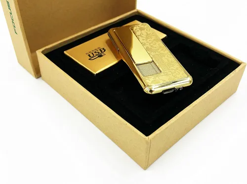 Vista 7 de Encendedor USB con resistencia NEW FOCUS - Encendedor de cigarrillos sin llama recargable - Luxor Gold