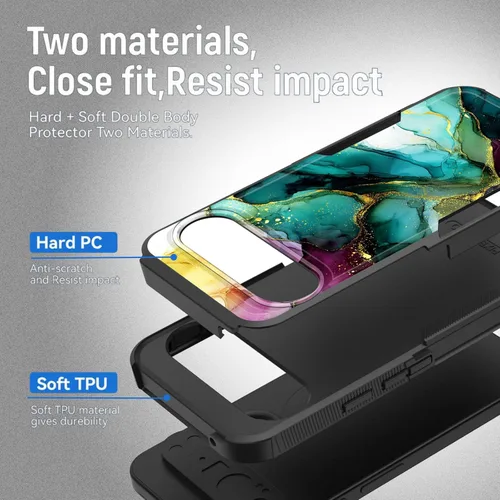 Vista 2 de Funda para Pixel 11 Pro XL, resistente de doble capa híbrida de policarbonato duro de goma suave a prueba de golpes para Google Pixel 11 Pro XL 6.8