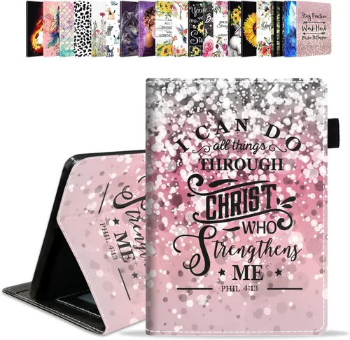 Vista 14 de Funda para tablet Amazon Kindle Fire HD 10 de 10.1" (9ª/7ª generación, versión 2019/2017) – Funda de piel sintética con función de encendido