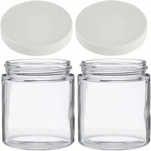 Vista 20 de JARMING COLLECTIONS Frascos de vidrio Mason de 16 onzas con tapas de plástico sin BPA – Frascos Mason de boca regular para beber y almacenar