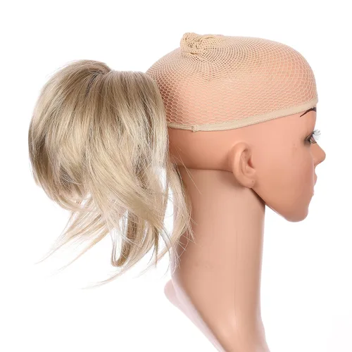 Vista 11 de Extensión de cabello ajustable, cola de caballo desarreglada, 12 pulgadas con pinzas, de Onedor, 10#