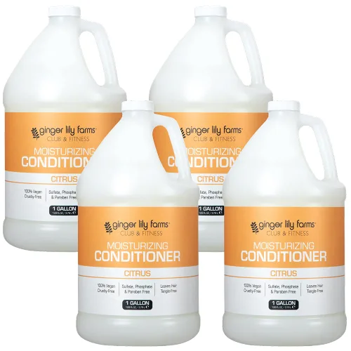 Vista 11 de Ginger Lily Farms Club & Fitness - Acondicionador hidratante para cabello seco, 100% vegano y libre de crueldad, aroma a aloe vera, repuesto de 1