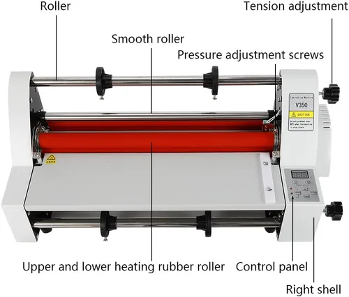 Vista 2 de Laminador de laminado en frío caliente Máquina laminadora térmica comercial Máquina laminadora térmica de un solo lado Máquina laminadora térmica