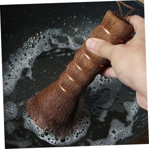 Vista 8 de Healeved Cepillo para bandeja de té de pelo marrón, mini cepillo para platos, batidor de té, matcha, batidor, olla, fregador, cepillo para lavar