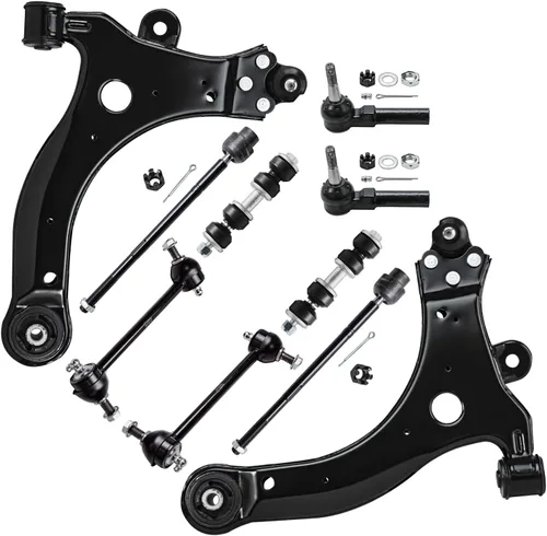 Vista 133 de Detroit Axle - Kit de suspensión delantera de 10 piezas para Chevrolet Trailblazer GMC Envoy 2004-2007 2005 2006 Soportes de brazo de control