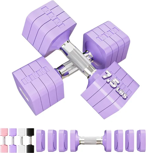 Vista 9 de Adjustable Dumbbell Set 15LBS 30LBS Free Weights Dumbbells Set for Women Men Hand Weights Sets Adjust Dumbbell Weight Sets for Home Gym Exercise