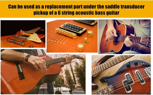 Vista 4 de Pastilla piezoeléctrica de bajo acústico de 6 cuerdas, longitud de silla
