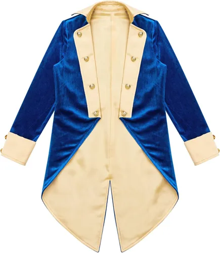 Vista 3 de Runhomal Traje de esmoquin de príncipe para niños y niños disfraz steampunk disfraz de Halloween