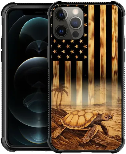 Vista 10 de Funda compatible con iPhone 13 Pro Max, fundas para niñas y mujeres, bandera estadounidense águila