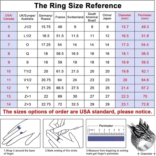 Vista 3 de FaithHeart Anillos de dragón punk para hombres y mujeres, acero inoxidablechapado en oro de 18 quilates, joyería de mitología nórdica con delicado