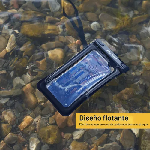 Vista 2 de ProCase Funda impermeable flotante para teléfono, funda impermeable para teléfono, bolsa flotante para teléfono celular, bolsa seca submarina