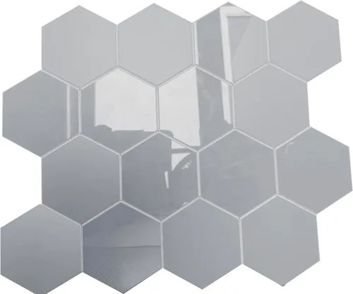 Vista 9 de Protector contra salpicaduras para cocina, protector contra salpicaduras hexagonales de alta calidad, azulejos sin costuras para baño