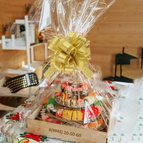 Vista 2 de WEWILUCK Lazos para envolver regalos, lazos dorados con purpurina para cumpleaños, Navidad y Año Nuevo, 8 lazos de regalo de 6 pulgadas con cinta