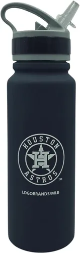 Vista 5 de Logo Brands MLB - Botella deportiva de acero inoxidable con tapa abatible, 25 onzas (Chicago Cubs)