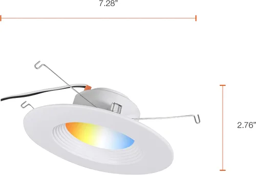 Vista 6 de Sylvania - Lámpara LED empotrable RT de 5 pulgadas/6 pulgadas con molde, 14 W, 5 CCT Select (2700 K, 3000 K, 3500 K, 4000 K, 5000 K), regulable