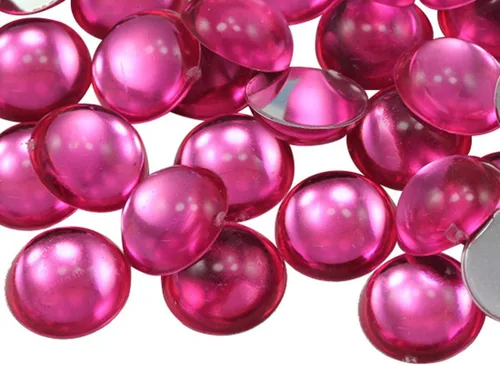 Vista 11 de Allstarco Cabujones redondos de acrílico con parte trasera plana de 0.276 in, 9/32 pulgadas, gemas de perlas de plástico para hacer joyas