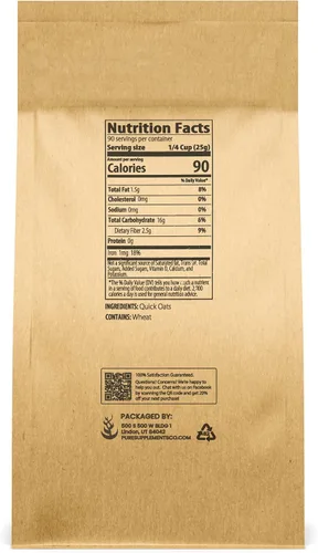 Vista 5 de PURE ORIGINAL INGREDIENTS Paquete de polen de abeja y avena rápida, desayuno abundante, cereales, sin rellenos