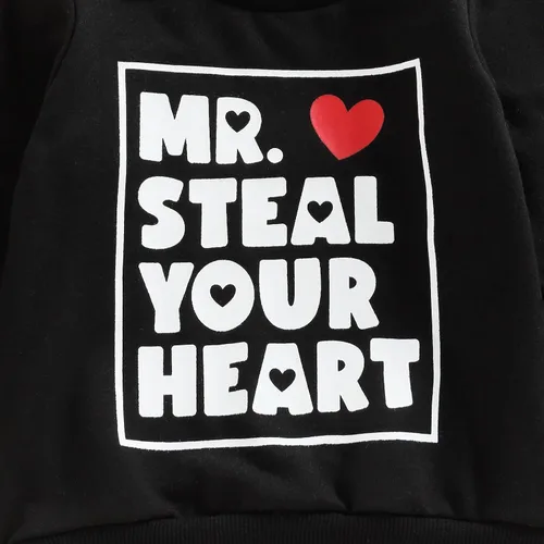 Vista 5 de Eadrioss Sudadera con cuello redondo de chenilla para bebé niño y niña, para San Valentín, para el día de San Valentín