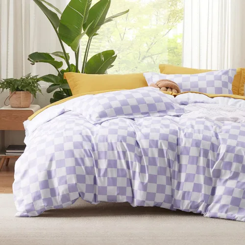 Vista 20 de Bedsure Juego de funda de edredón Twin para dormitorio, juego de funda de edredón reversible floral con cierre de cremallera, juego de ropa de cama