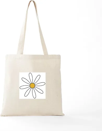Vista 7 de CafePress Daisies Tote Bag Natural Canvas Tote Bag, Bolso de compras de tela, Caqui
