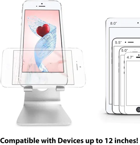 Vista 4 de Soporte de visualización PRO compatible con soporte de escritorio Microsoft Surface Duo que es ajustable, portátil, duradero hasta pantallas de 13