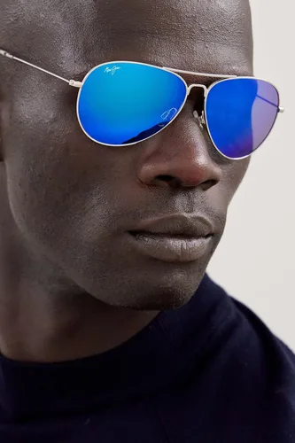 Vista 16 de Maui Jim Gafas de sol polarizadas de aviador Mavericks para hombre y mujer